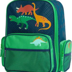 Stephen Joseph Kids' Classic Rolling Luggage, Green Dino, One Size