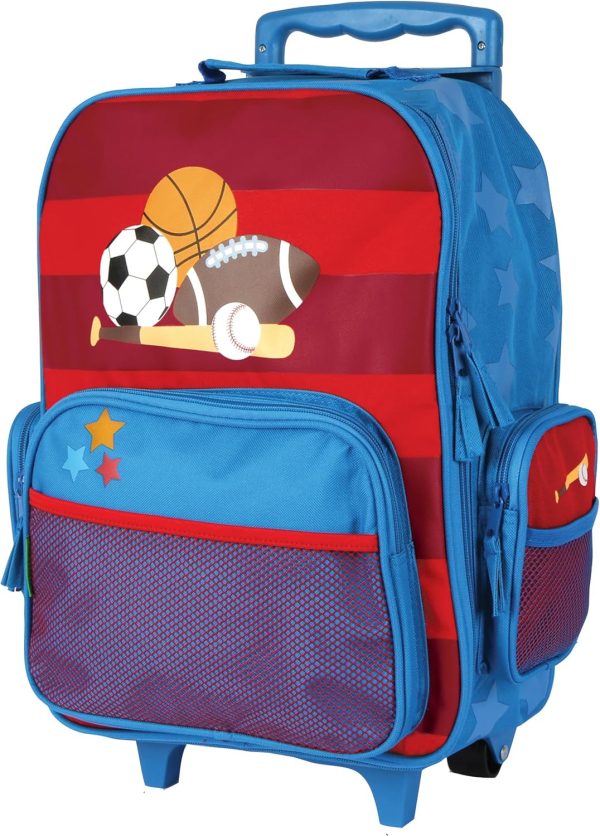 Stephen Joseph Kids' Classic Rolling Luggage, Green Dino, One Size - Image 3
