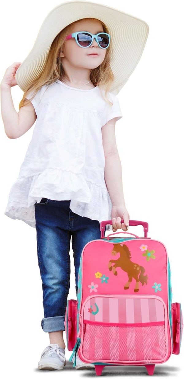 Stephen Joseph Kids' Classic Rolling Luggage, Green Dino, One Size - Image 13