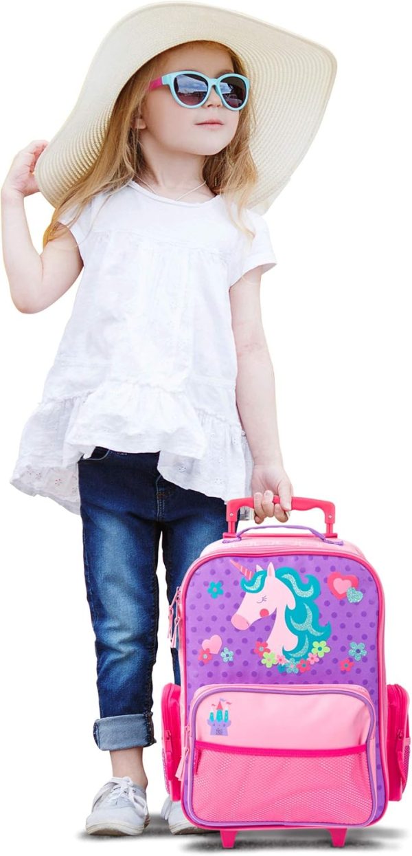 Stephen Joseph Kids' Classic Rolling Luggage, Green Dino, One Size - Image 22