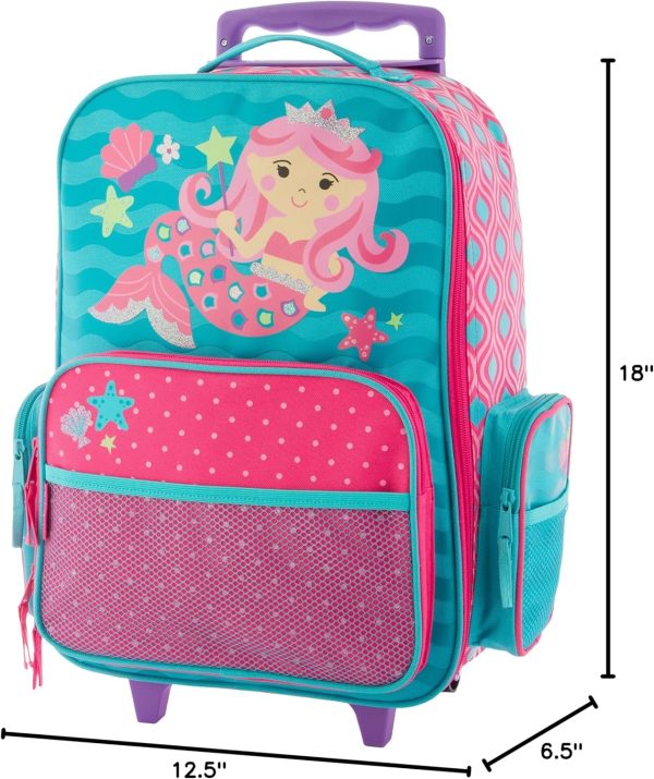 Stephen Joseph Kids' Classic Rolling Luggage, Green Dino, One Size - Image 38