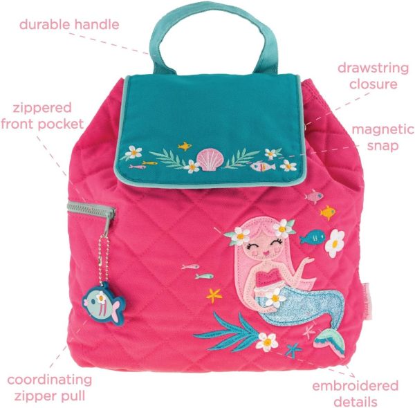 Stephen Joseph Kids' Unisex Toddler Back to School, Quilted Backpack, Hedgehog, One Size - Image 2